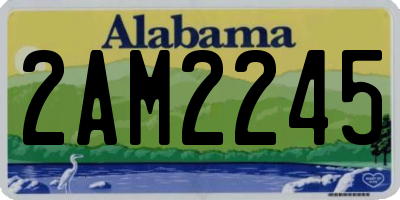 AL license plate 2AM2245