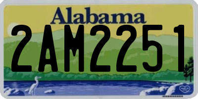 AL license plate 2AM2251