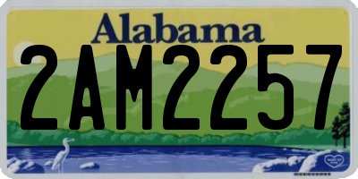 AL license plate 2AM2257