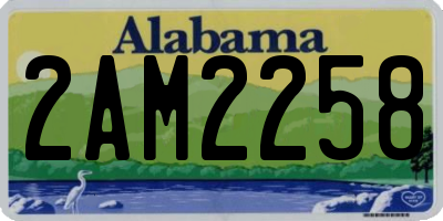 AL license plate 2AM2258