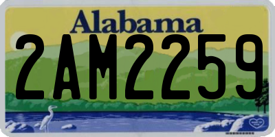 AL license plate 2AM2259