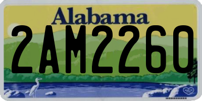 AL license plate 2AM2260