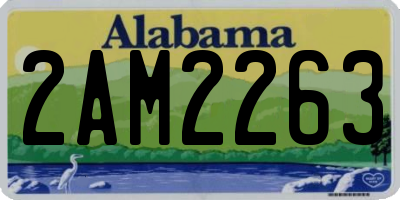 AL license plate 2AM2263