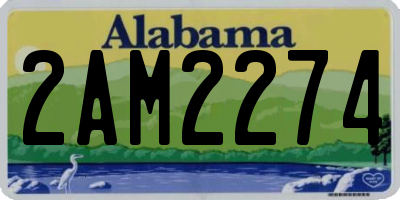 AL license plate 2AM2274