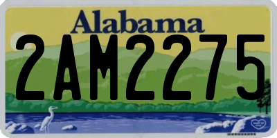 AL license plate 2AM2275