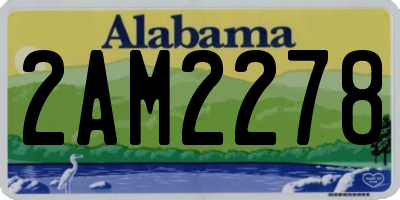 AL license plate 2AM2278