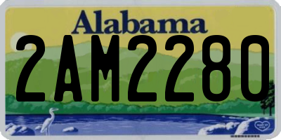 AL license plate 2AM2280