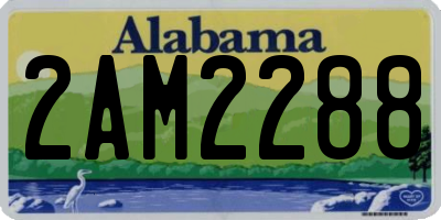 AL license plate 2AM2288