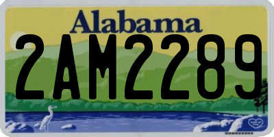 AL license plate 2AM2289