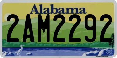 AL license plate 2AM2292