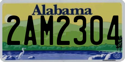 AL license plate 2AM2304