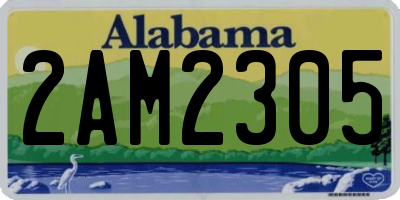 AL license plate 2AM2305