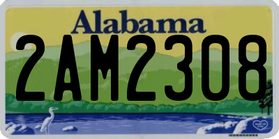 AL license plate 2AM2308