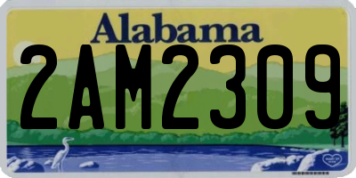 AL license plate 2AM2309