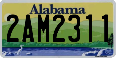 AL license plate 2AM2311