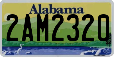 AL license plate 2AM2320