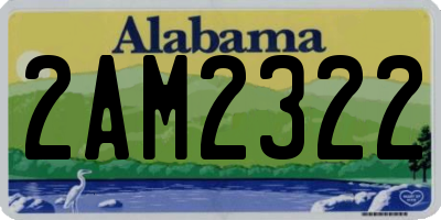 AL license plate 2AM2322