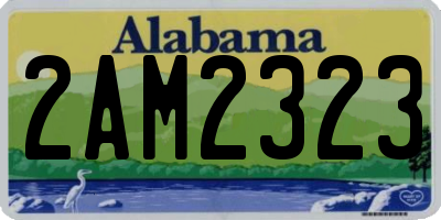 AL license plate 2AM2323