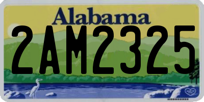 AL license plate 2AM2325