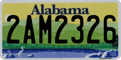 AL license plate 2AM2326