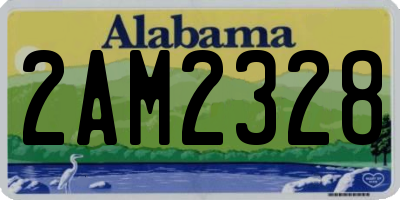AL license plate 2AM2328