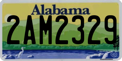 AL license plate 2AM2329