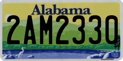 AL license plate 2AM2330