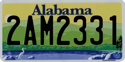 AL license plate 2AM2331