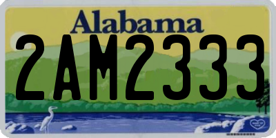 AL license plate 2AM2333
