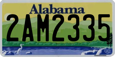 AL license plate 2AM2335