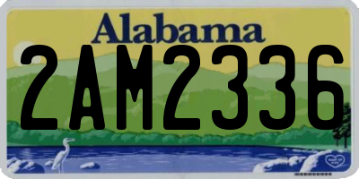 AL license plate 2AM2336