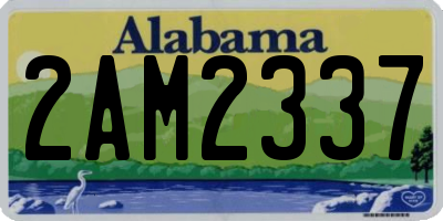 AL license plate 2AM2337