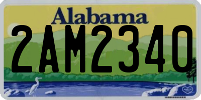 AL license plate 2AM2340