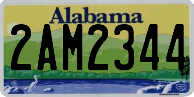 AL license plate 2AM2344