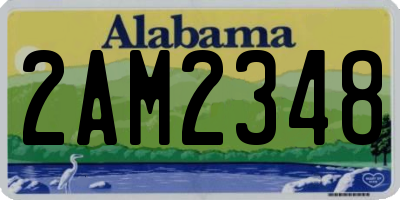 AL license plate 2AM2348