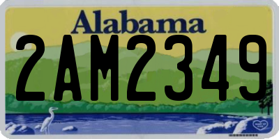 AL license plate 2AM2349
