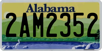 AL license plate 2AM2352
