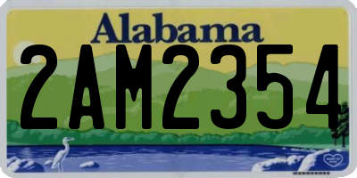 AL license plate 2AM2354