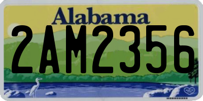 AL license plate 2AM2356