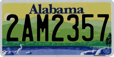 AL license plate 2AM2357