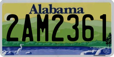 AL license plate 2AM2361