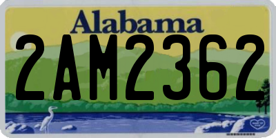 AL license plate 2AM2362