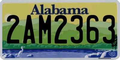 AL license plate 2AM2363