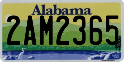 AL license plate 2AM2365