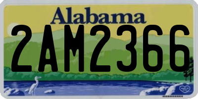 AL license plate 2AM2366