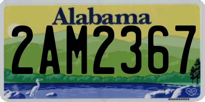 AL license plate 2AM2367