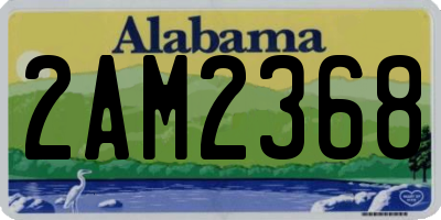 AL license plate 2AM2368