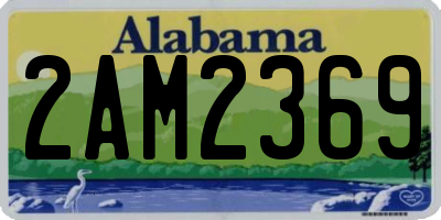 AL license plate 2AM2369