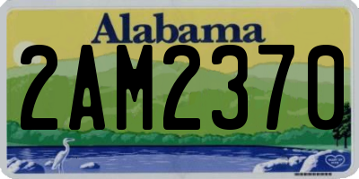 AL license plate 2AM2370