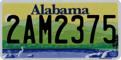 AL license plate 2AM2375